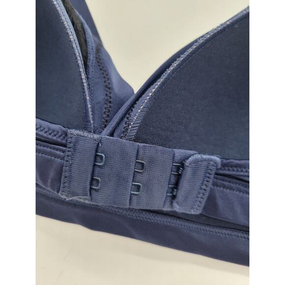 Maidenform Fit to Flirt Navy Blue Plunge All-Over Lace Wire Free Bra Size Medium - Picture 5 of 7